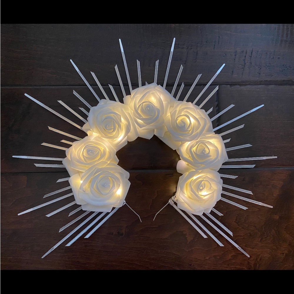Light Up Halo Crown for any occasion. White, Red & Black.